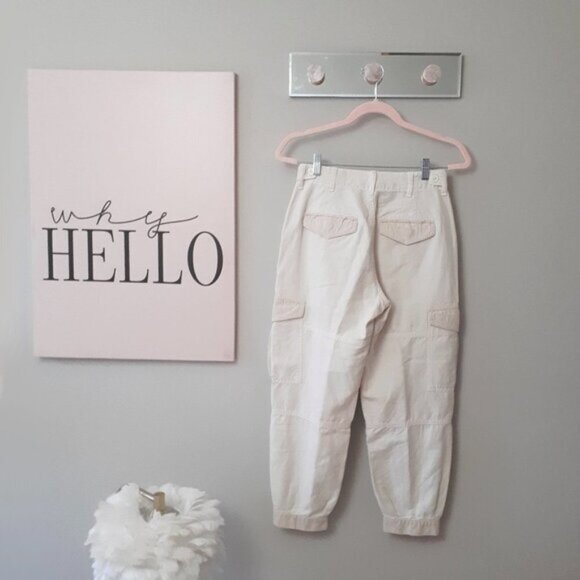 NWOT Citizens of Humanity two tone beige cargo cotton linen surplus pants 24 - Picture 8 of 13